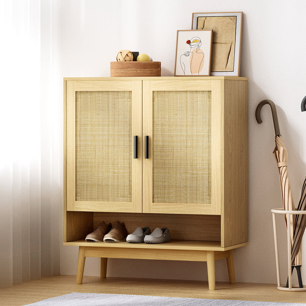Marlook Shoe Rack Cabinet Rattan 5-tier 20 Pairs Dani