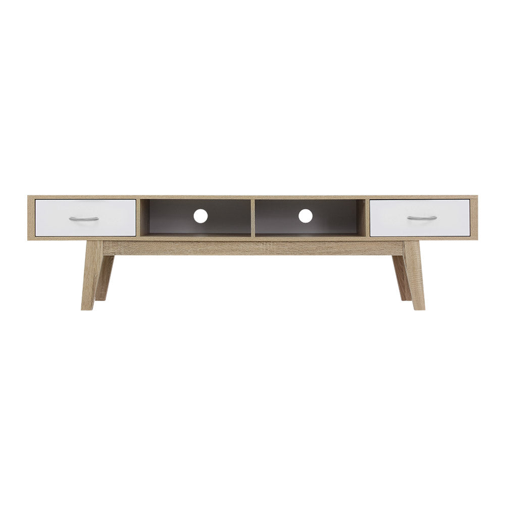 Marlook TV Cabinet Entertainment Unit 180cm Oak White Gary