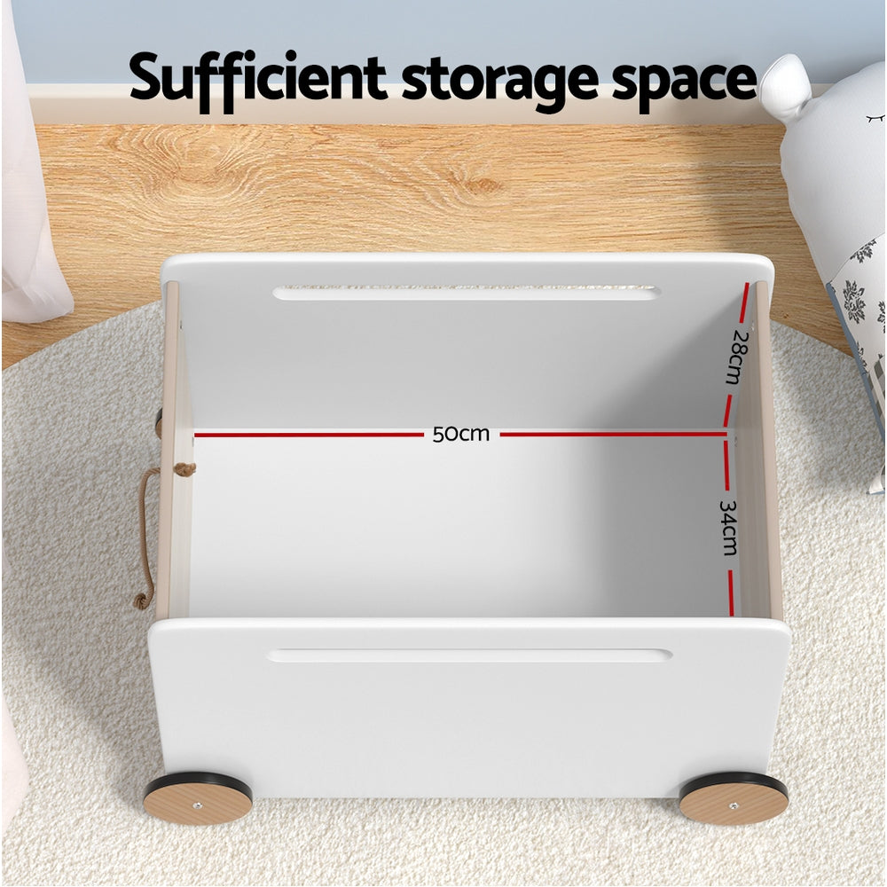 Marlook Kids Toy Box Container Children Chest Storage Clothes Organiser Wheels