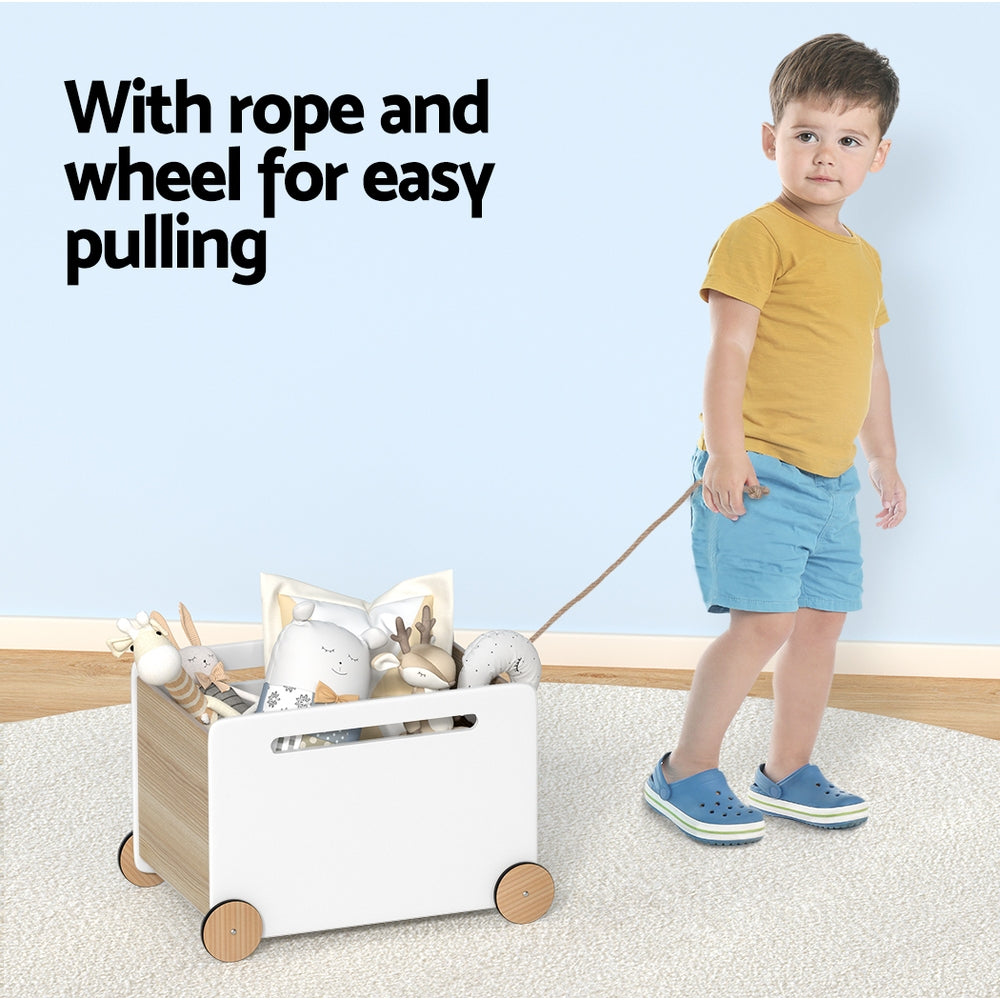 Marlook Kids Toy Box Container Children Chest Storage Clothes Organiser Wheels