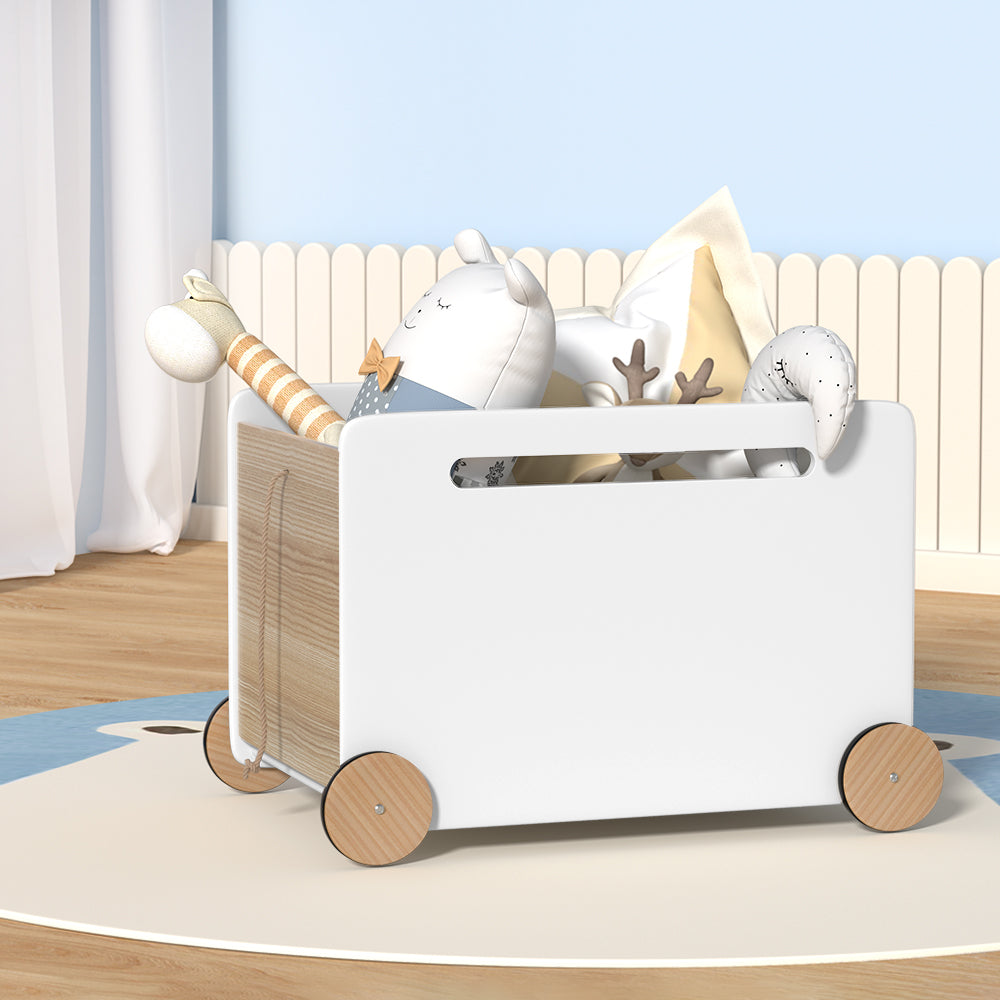 Marlook Kids Toy Box Container Children Chest Storage Clothes Organiser Wheels