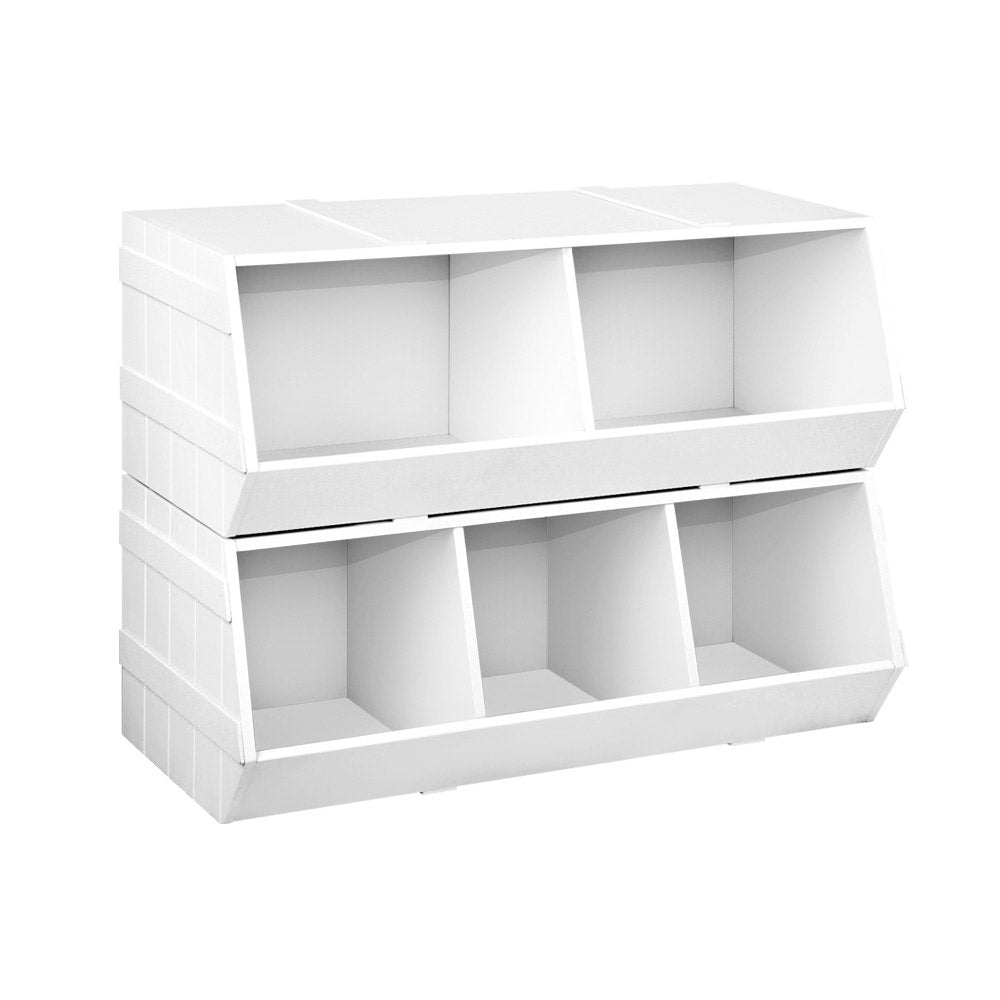 Marlook Kids Toy Box Bookshelf Storage Bookcase Organiser Display Stackable