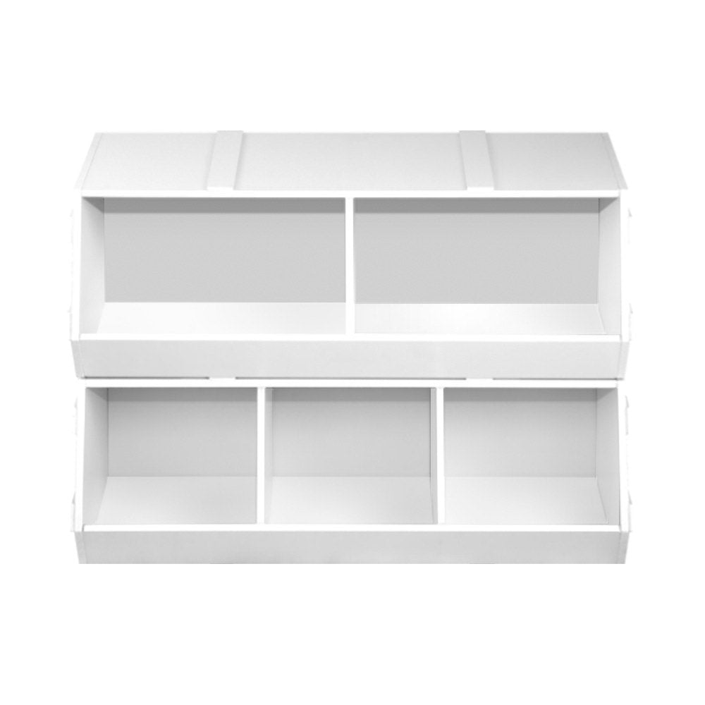 Marlook Kids Toy Box Bookshelf Storage Bookcase Organiser Display Stackable