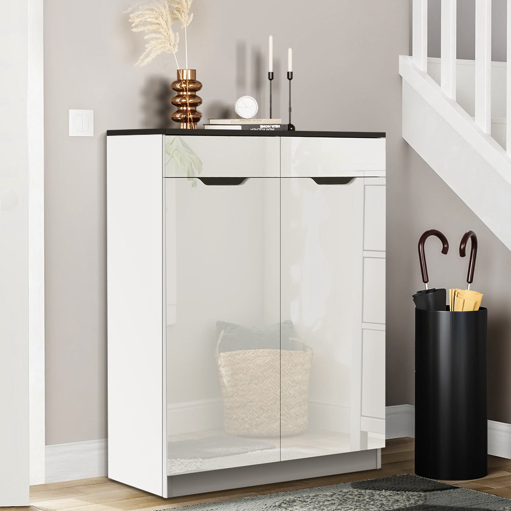 Marlook Shoe Rack Cabinet 30 Pairs White Eve