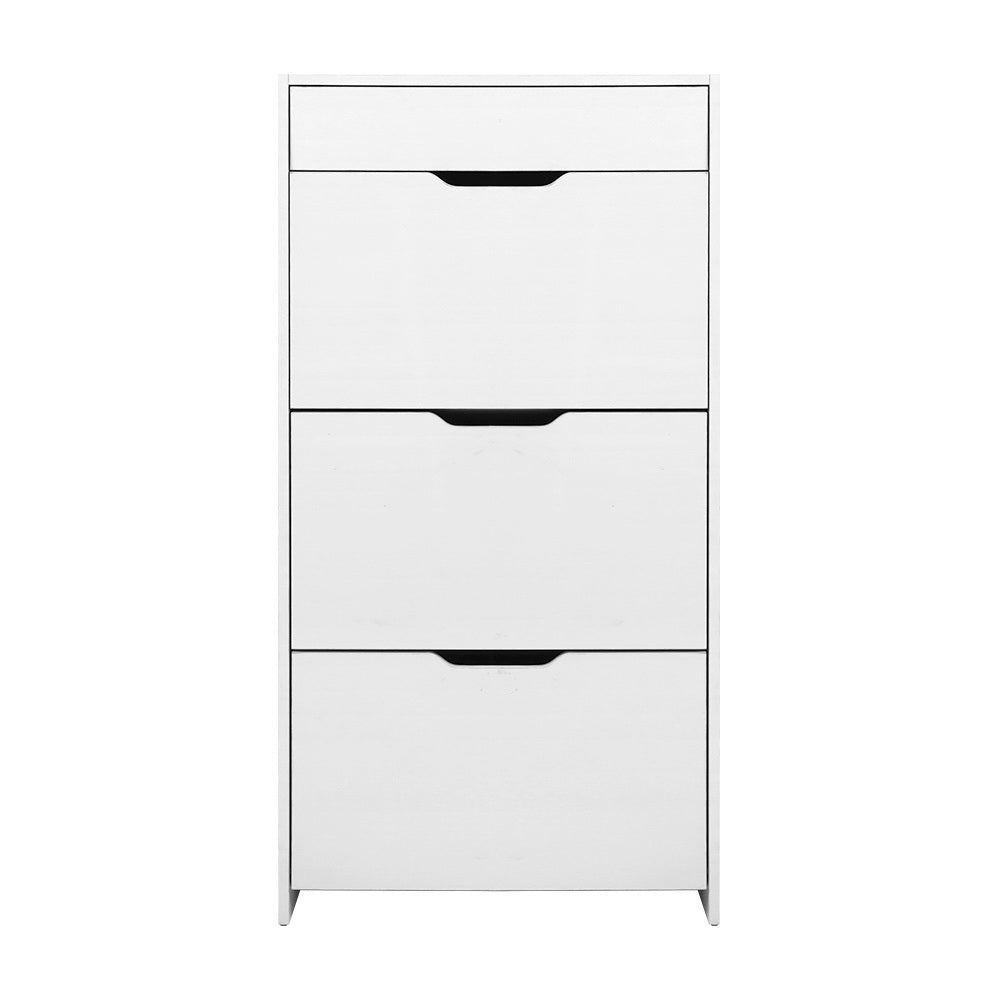 Marlook Shoe Rack Cabinet 24 Pairs White Luna