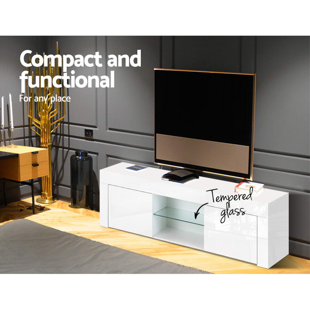 Marlook Entertainment Unit TV Cabinet 130cm White Ivan