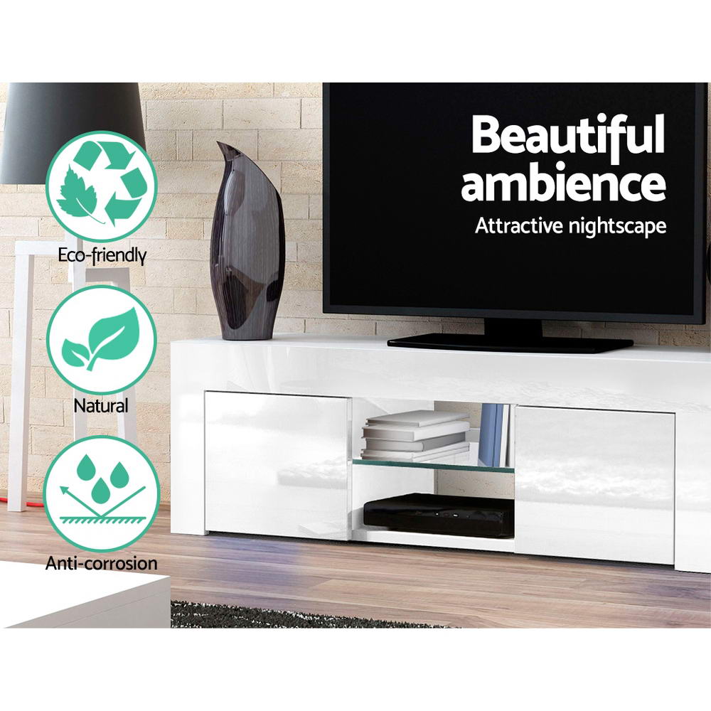 Marlook Entertainment Unit TV Cabinet 130cm White Ivan