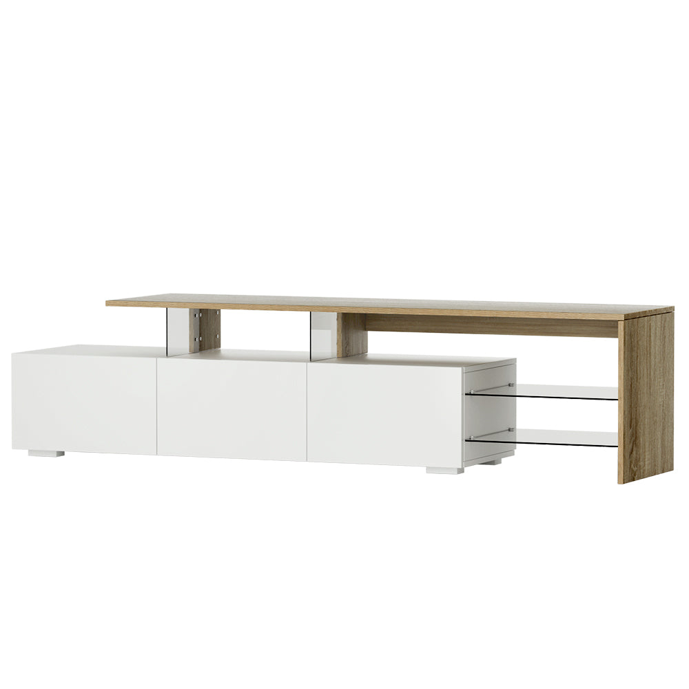 Marlook TV Cabinet Entertainment Unit 180cm Wood White James