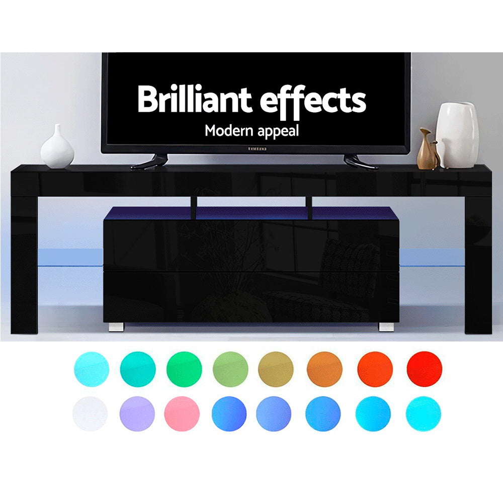 Marlook Entertainment Unit TV Cabinet LED 160cm Black Elo