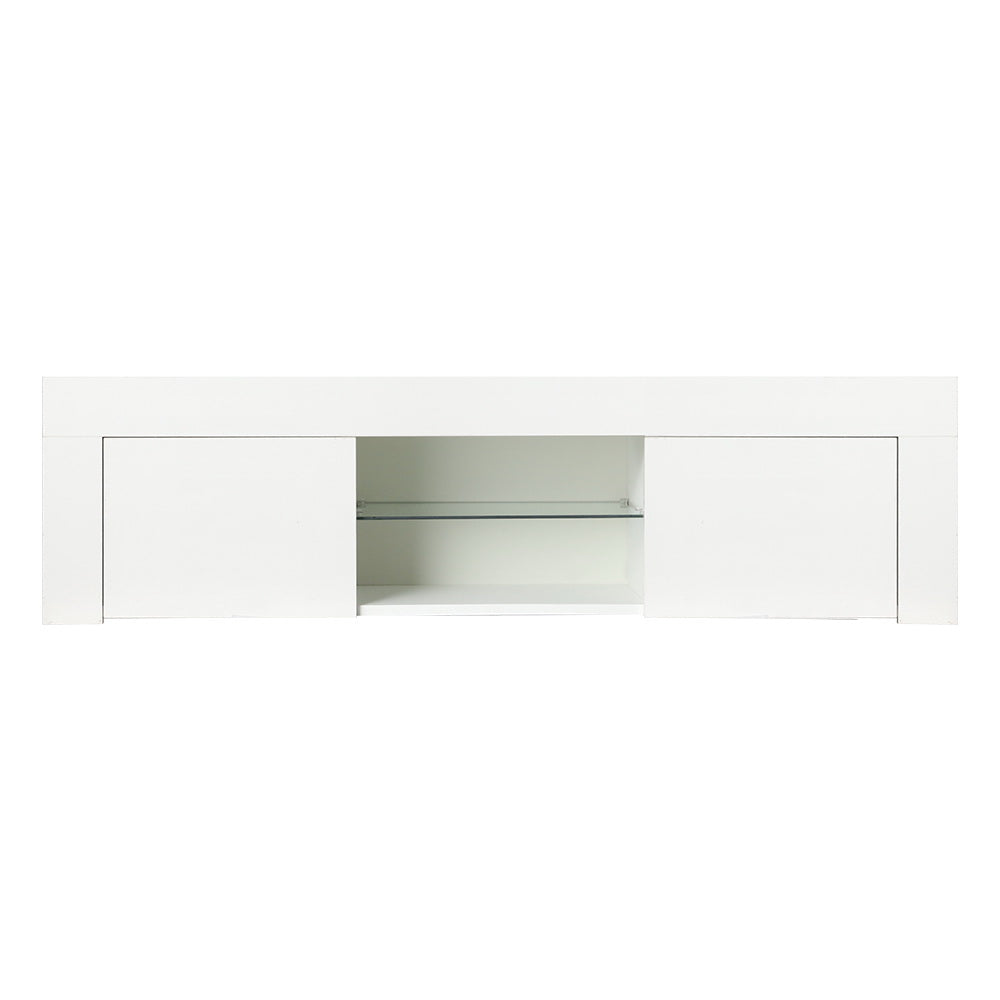 Marlook Entertainment Unit TV Cabinet LED 130cm White Angus