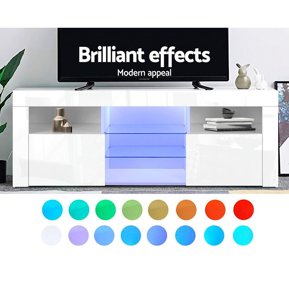 Marlook Entertainment Unit TV Cabinet LED 145cm White Angus