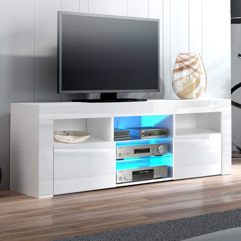 Marlook Entertainment Unit TV Cabinet LED 145cm White Angus