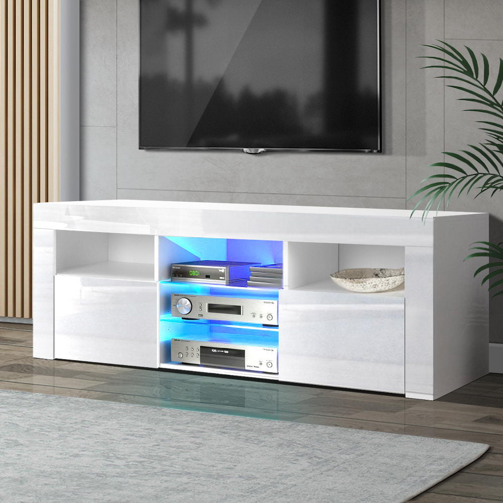 Marlook Entertainment Unit TV Cabinet LED 145cm White Angus