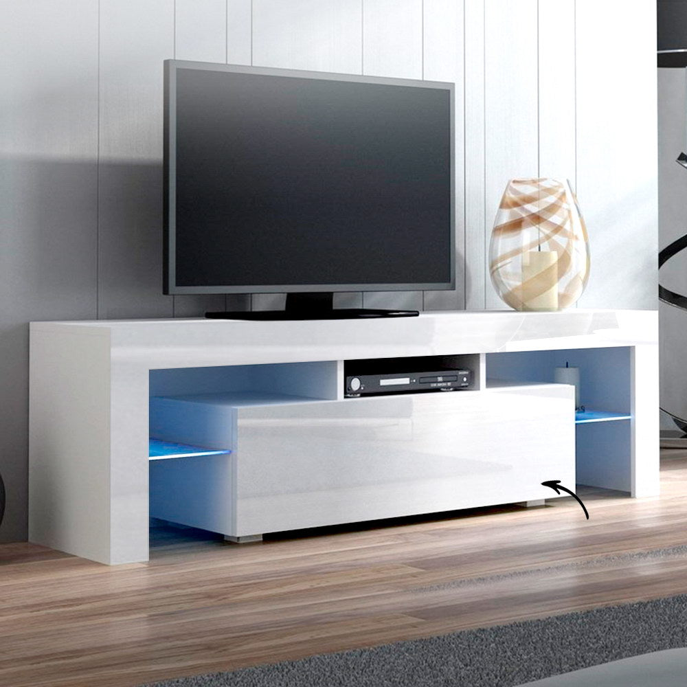 Marlook Entertainment Unit TV Cabinet LED 130cm White Elo