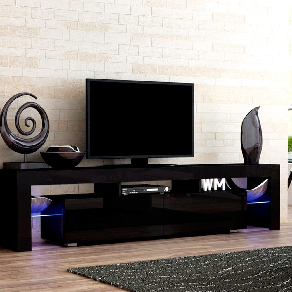 Marlook Entertainment Unit TV Cabinet LED 189cm Black Elo