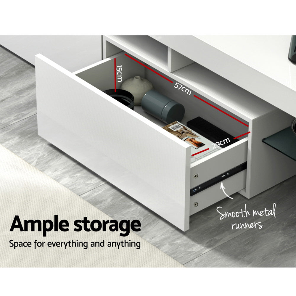 Marlook Entertainment Unit TV Cabinet LED 189cm White Elo