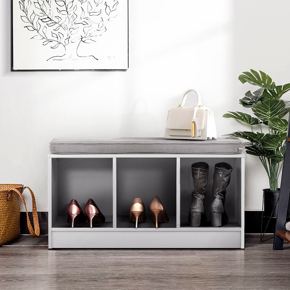 Marlook Shoe Rack Cabinet Bench White Zia