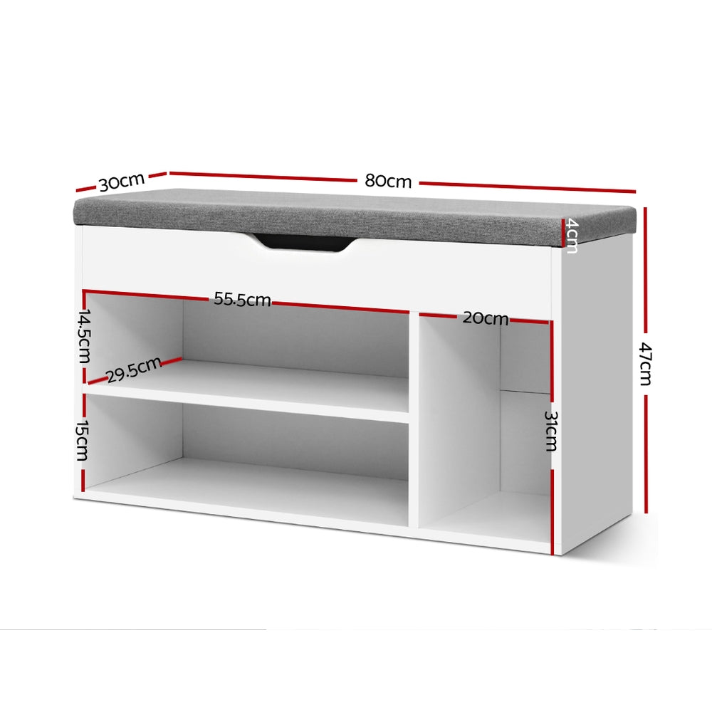 Marlook Shoe Rack Bench Shoe Cabinet White Allen