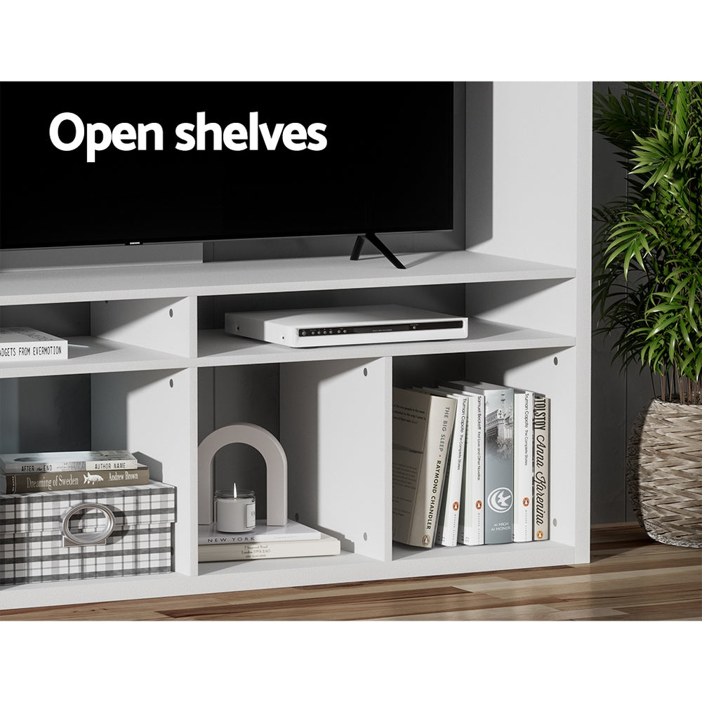 Marlook Entertainment Center Unit TV Stand TV Cabinet Open Shelves 183CM White