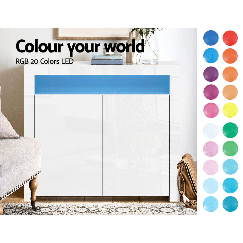 Marlook Buffet Sideboard LED - ARNO White