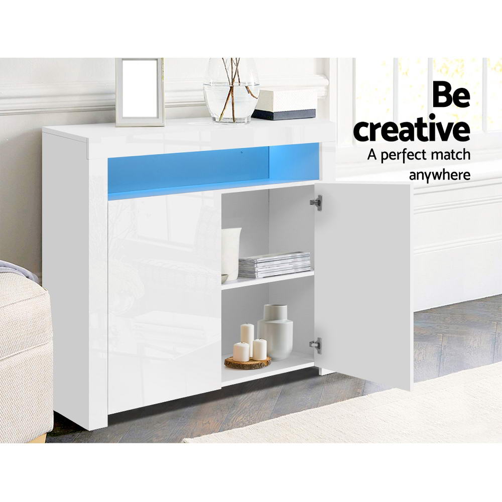 Marlook Buffet Sideboard LED - ARNO White