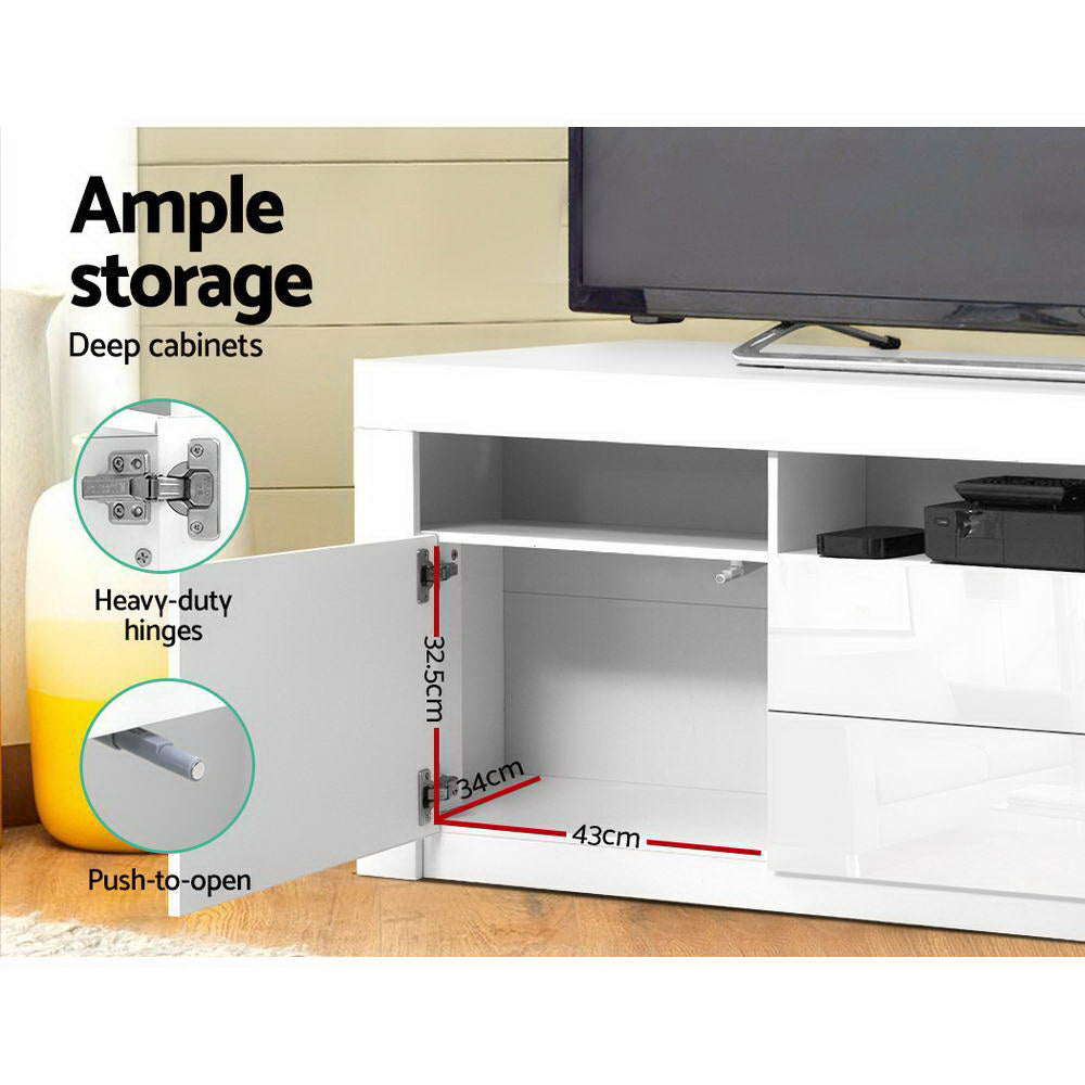 Marlook Entertainment Unit TV Cabinet LED 160cm White Anna