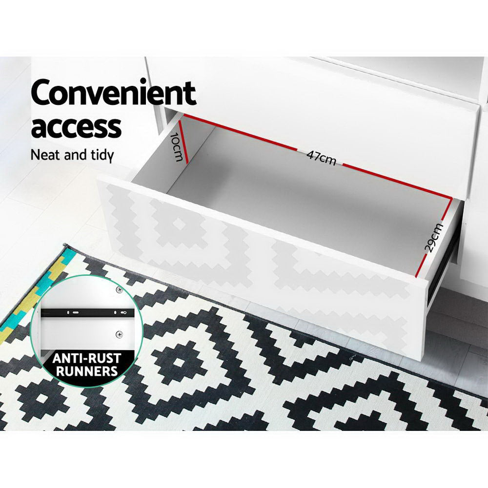 Marlook Entertainment Unit TV Cabinet LED 160cm White Anna