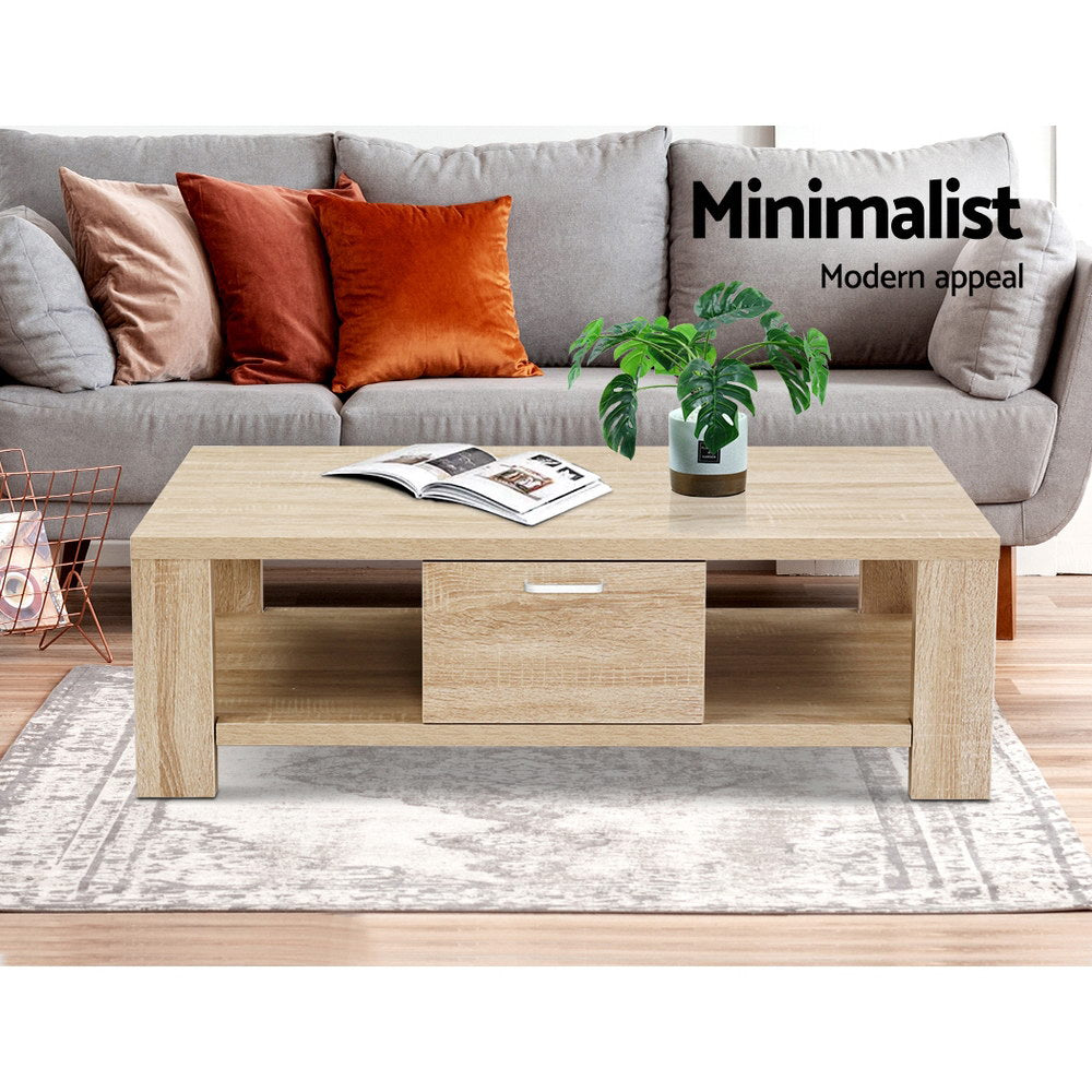 Marlook Coffee Table 1 Drawer Oak Maxi