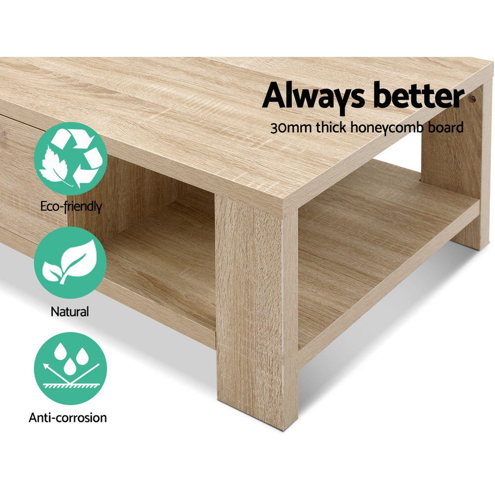 Marlook Coffee Table 1 Drawer Oak Maxi