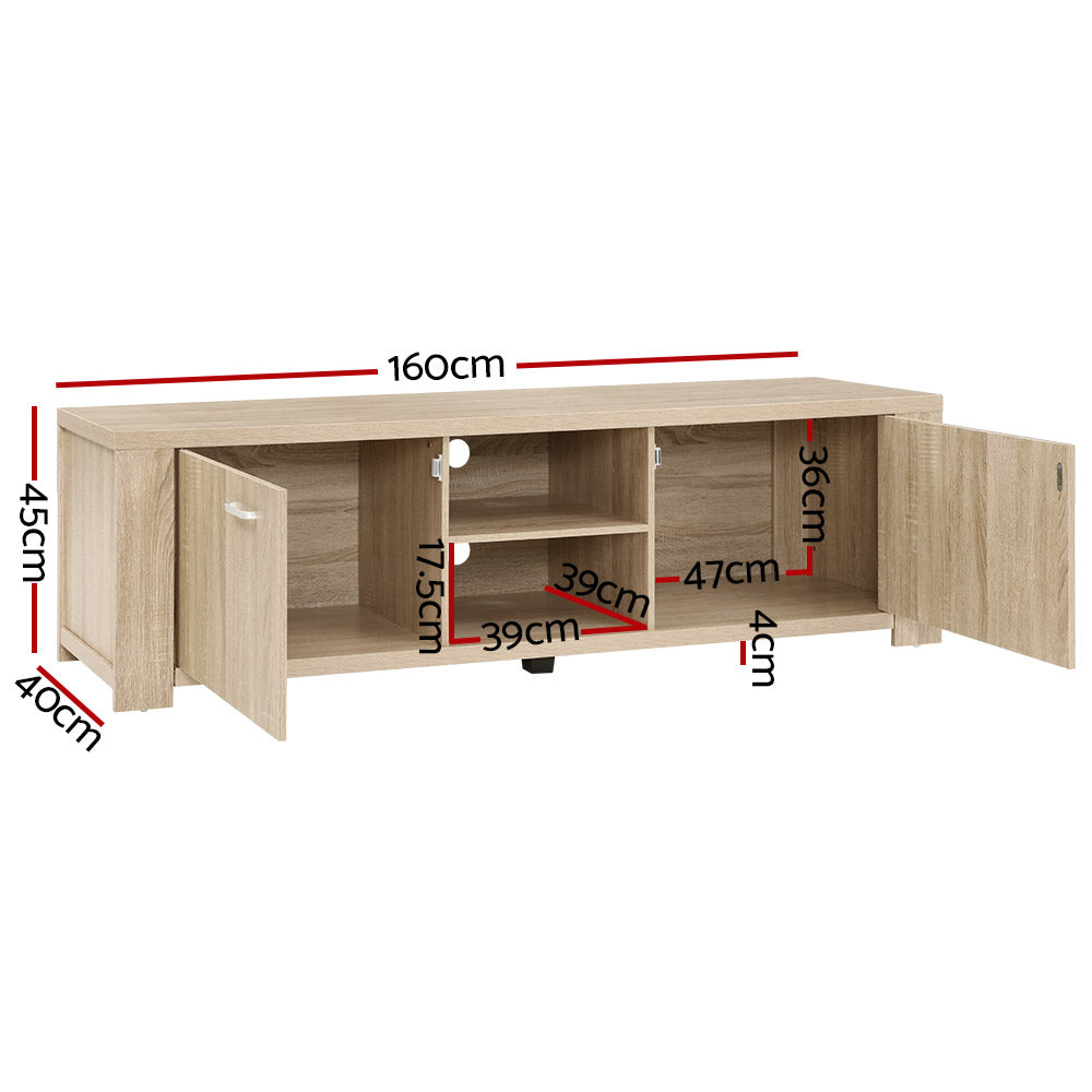 Marlook TV Cabinet Entertainment Unit 160cm Oak Maxi