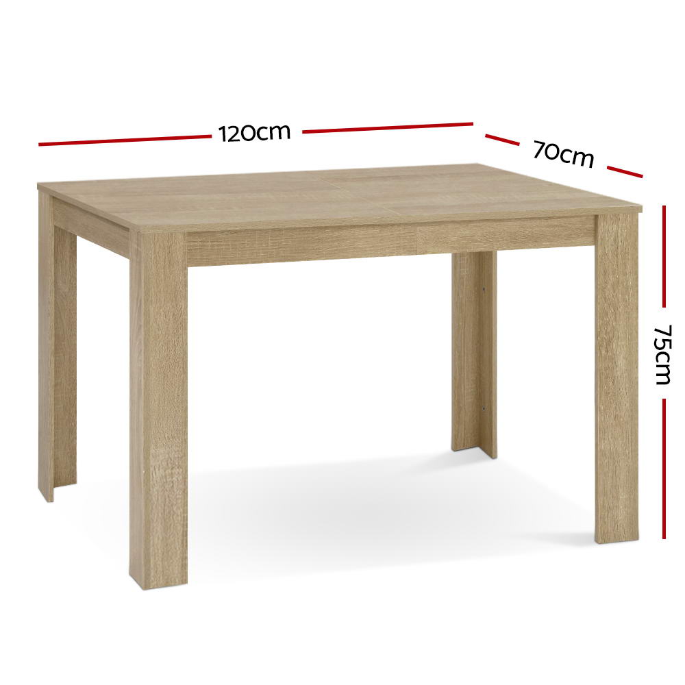 Marlook Dining Table Rectangular 4 Seater 120CM Oak Natu