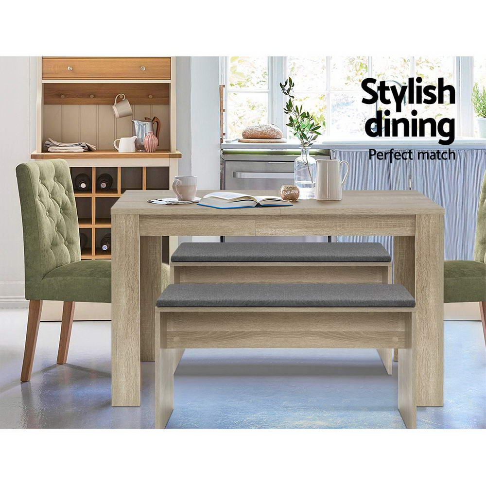 Marlook Dining Table Rectangular 4 Seater 120CM Oak Natu