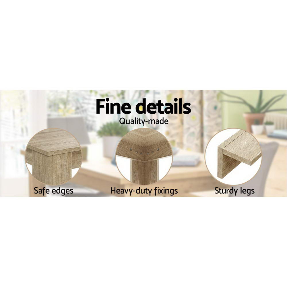 Marlook Dining Table Rectangular 4 Seater 120CM Oak Natu
