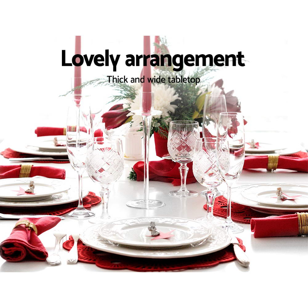 Marlook Dining Table Rectangular 4 Seater 120CM White Natu