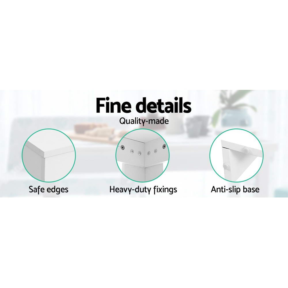 Marlook Dining Table Rectangular 4 Seater 120CM White Natu