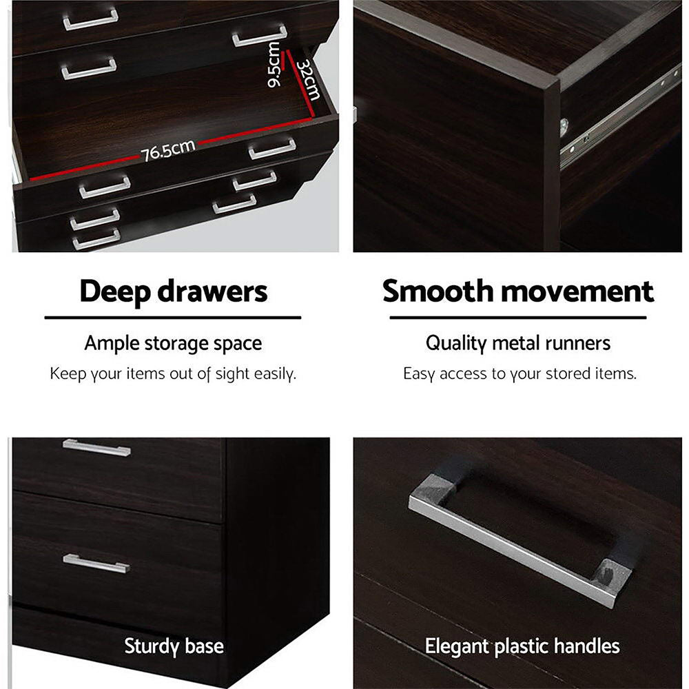 Marlook 6 Chest of Drawers - ANDES Walnut