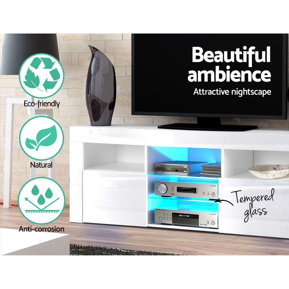 Marlook Entertainment Unit TV Cabinet LED 160cm White Bobi