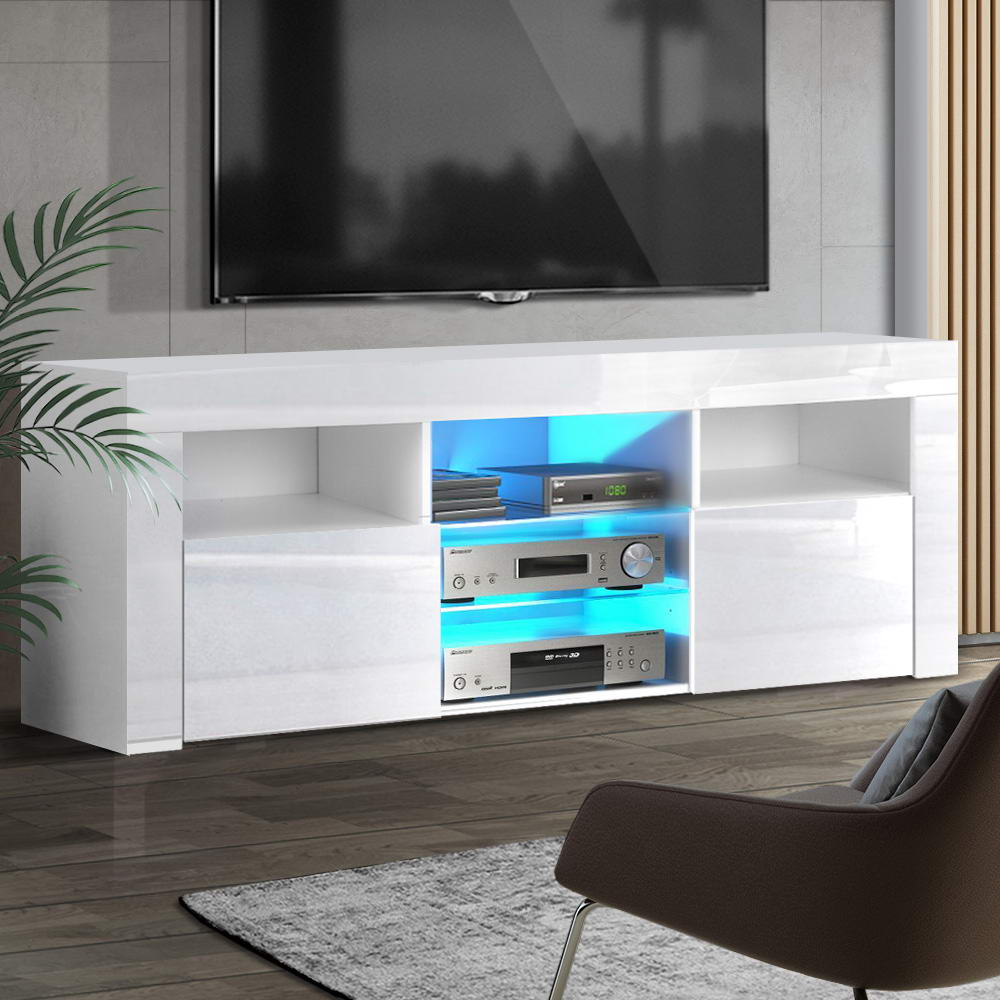 Marlook Entertainment Unit TV Cabinet LED 160cm White Bobi