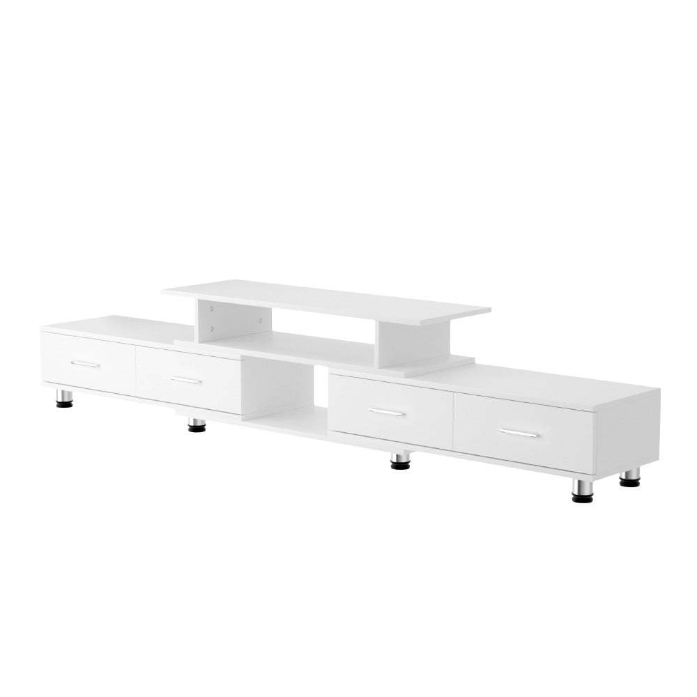 Marlook TV Cabinet Entertainment Unit Extendable 160CM To 220CM White