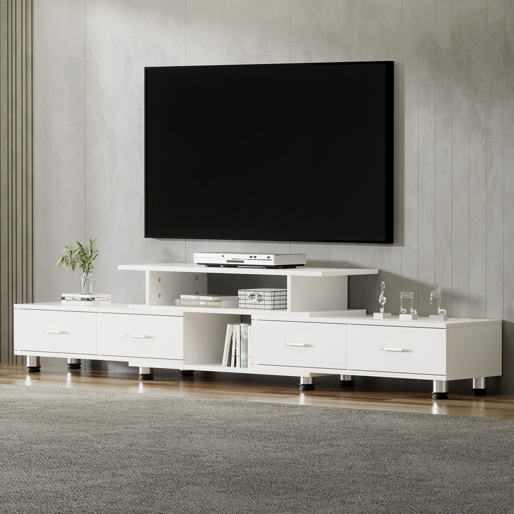 Marlook TV Cabinet Entertainment Unit Extendable 160CM To 220CM White