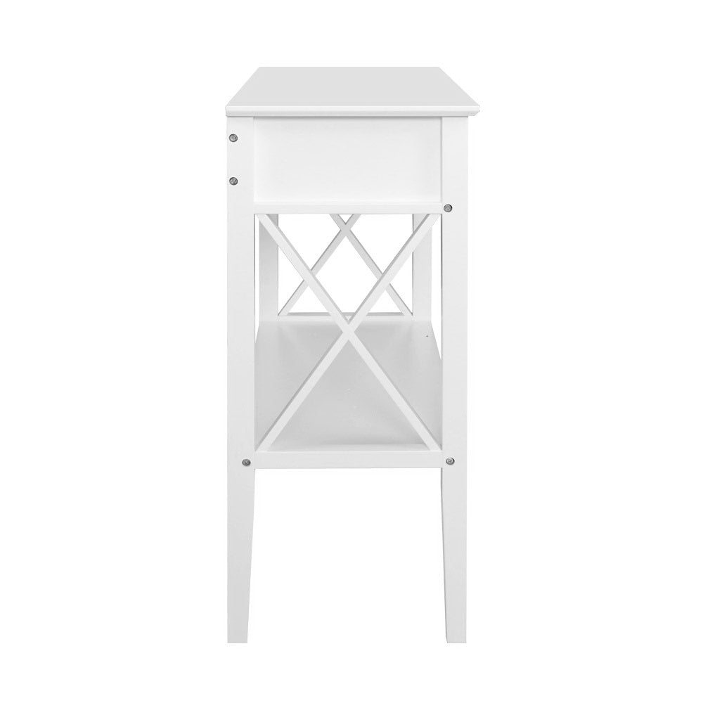Marlook Console Table 2 Drawers 100CM White Chole