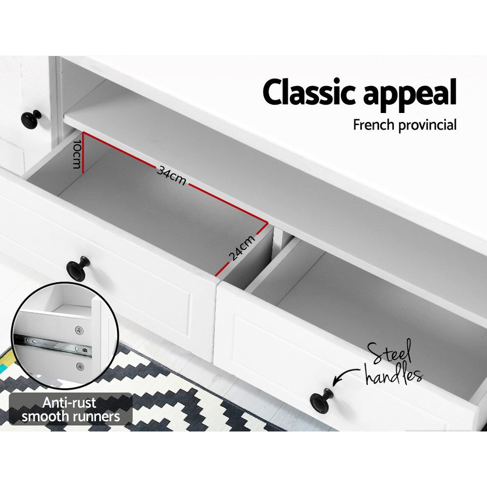Marlook TV Cabinet Entertainment Unit 160cm White Kubi