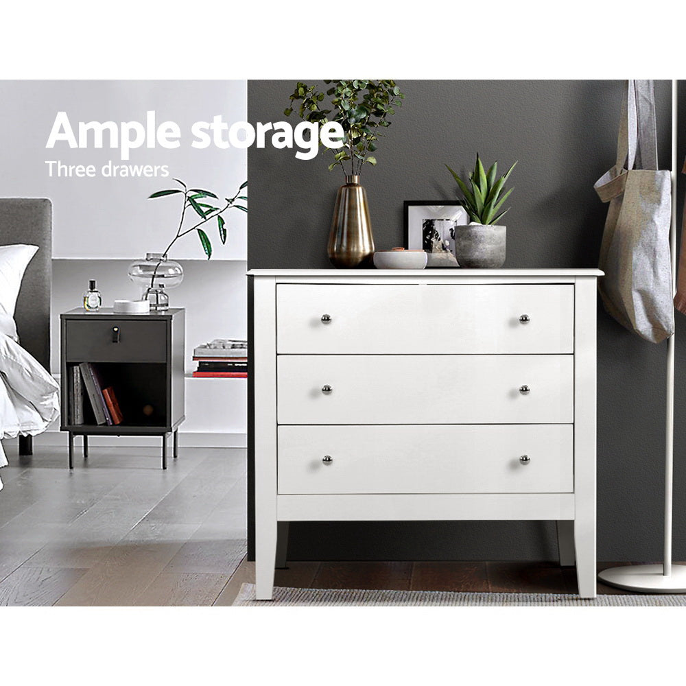 Marlook 3 Chest of Drawers - BRITTANY White