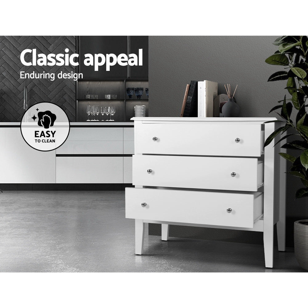 Marlook 3 Chest of Drawers - BRITTANY White