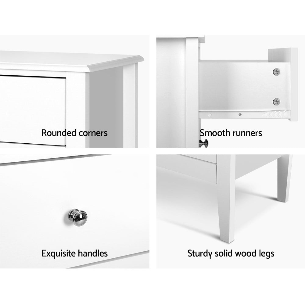 Marlook 3 Chest of Drawers - BRITTANY White