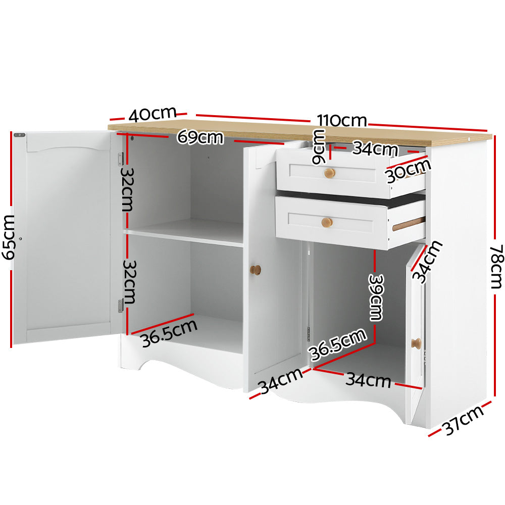 Marlook Buffet Sideboard 3 Doors - BERNE White