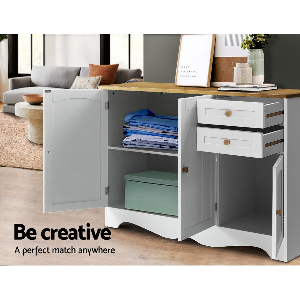 Marlook Buffet Sideboard 3 Doors - BERNE White