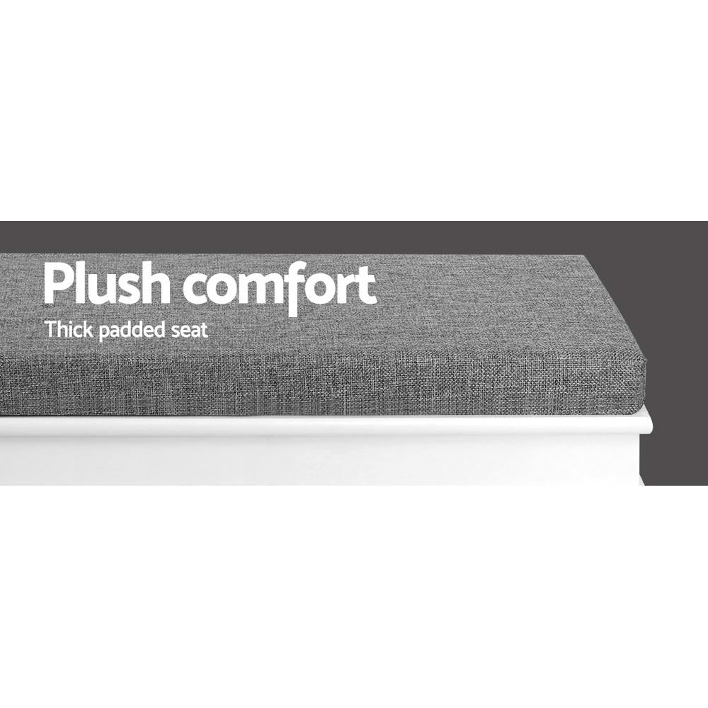 Marlook Shoe Rack Cabinet Bench 8 Pairs White