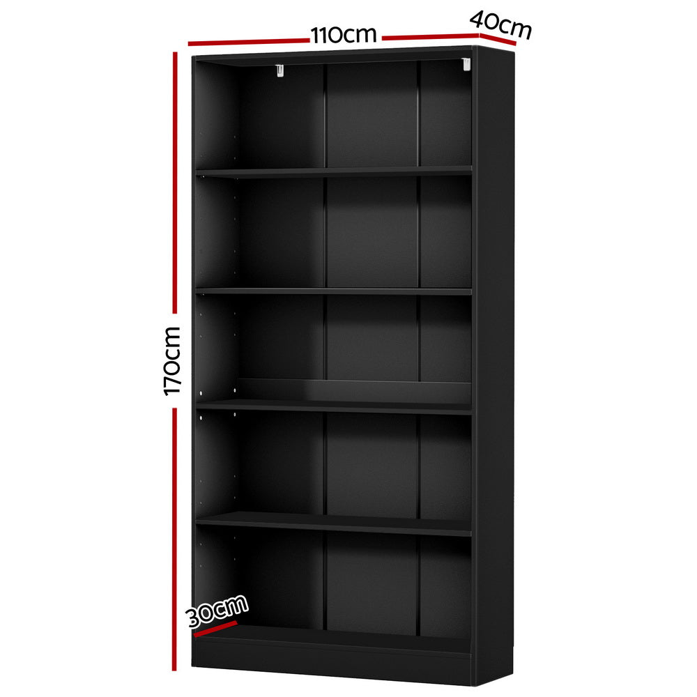 Marlook Bookshelf 5 Tiers ANTON Black