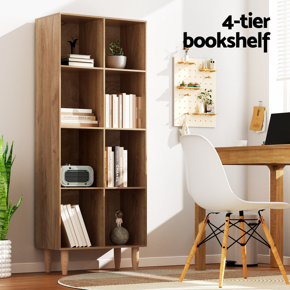 Marlook Bookshelf Bookcase 4 Tiers LEOR Walnut